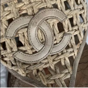 Chanel Straw Sandals